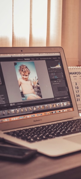 laptop on the desk